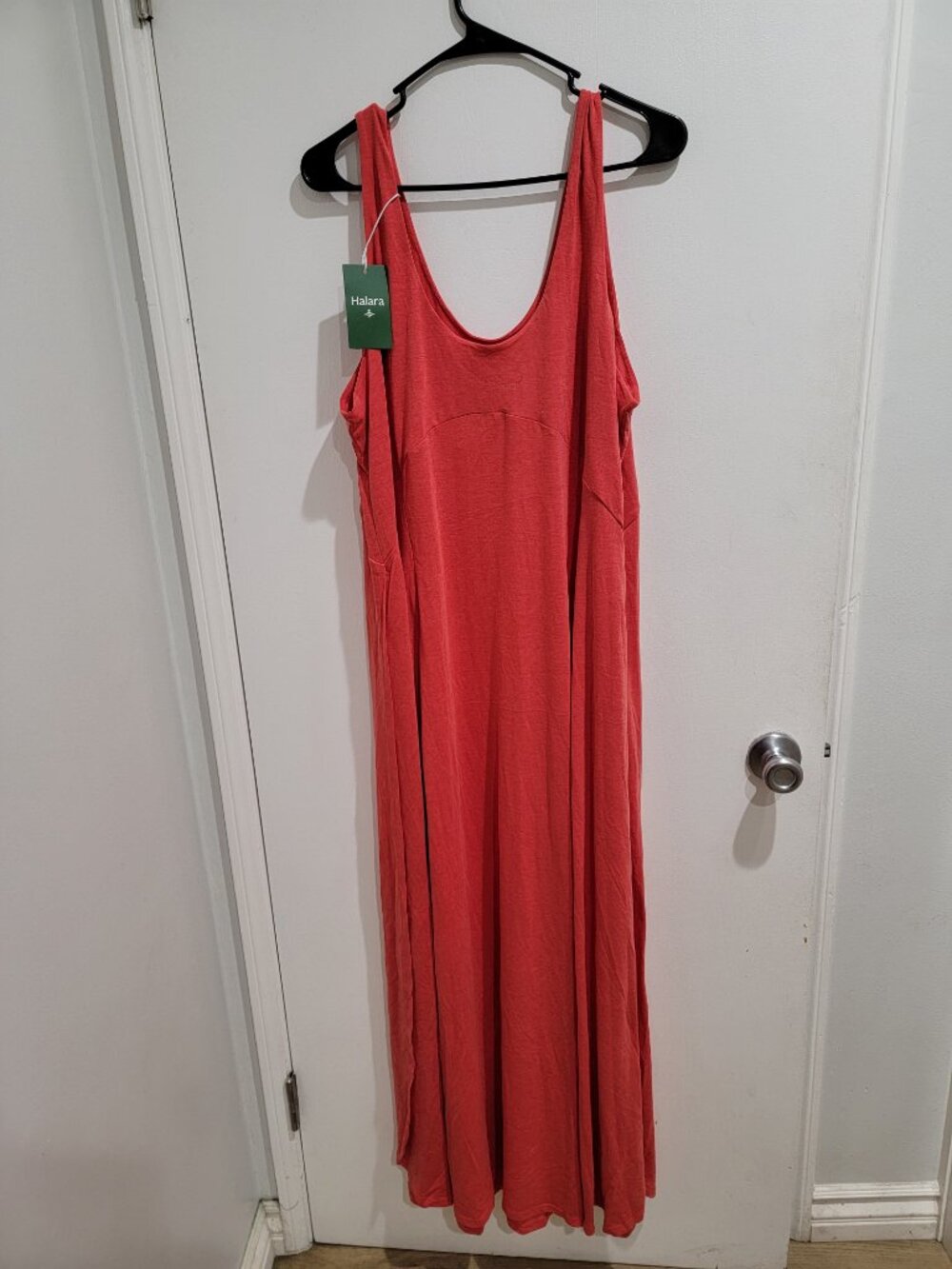 Halara U Neck Flowy Maxi Casual Tank Dress